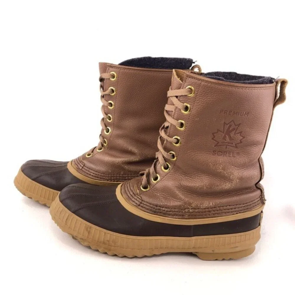 Sorel Premium Leather Waterproof Snow Boots 8